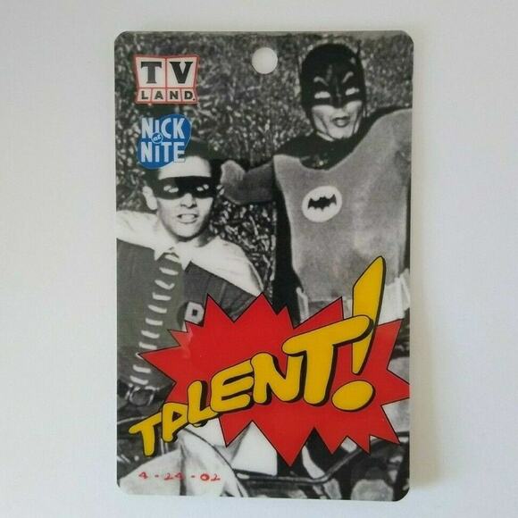 Batman And Robin Special Talent Pass For TV Show Reboot Laminated Superhero 2002 - Picture 2 of 5